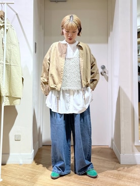 「studio CLIP（スタディオクリップ）の【PUMA】パレルモ（スニーカー）」を使った、miyuさん（レディース・157cm・30代）の秋コーディネート