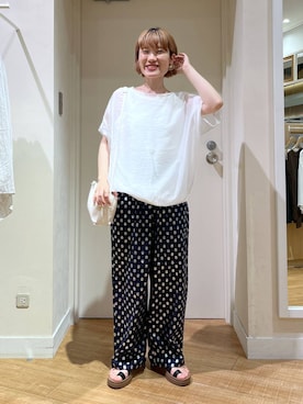 「studio CLIP（スタディオクリップ）のアイテム」を使った、miyuさん（レディース・157cm）の夏コーディネート