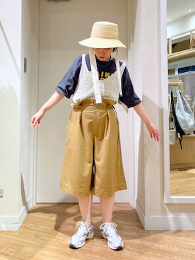 「アイテム（ベスト）」を使った、miyuさん（レディース・157cm・30代）の夏コーディネート