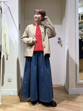 「アイテム（ジャケット/アウター）」を使った、miyuさん（レディース・157cm・30代）の秋コーディネート