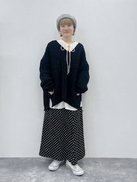 「アイテム（ハンチング/ベレー帽）」を使った、miyuさん（レディース・157cm・30代）の秋コーディネート