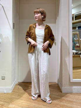 「アイテム（スウェットパンツ）」を使った、miyuさん（レディース・157cm・30代）の夏コーディネート
