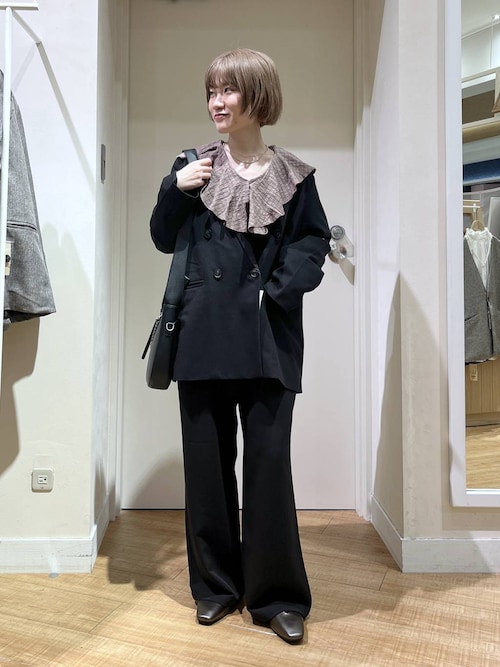 2タックワイドストレートパンツ[プチ・プラスサイズあり