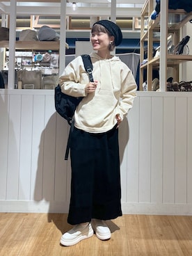 「アイテム（スリッポン）」を使った、miyuさん（レディース・157cm・30代）の秋コーディネート