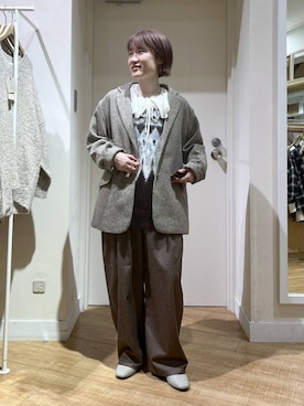 「アイテム（ベスト）」を使った、miyuさん（レディース・157cm・30代）の秋コーディネート