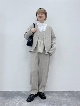 「アイテム（フォーマルスーツ/小物）」を使った、miyuさん（レディース・157cm・30代）の冬コーディネート