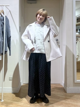 「アイテム（ピーコート）」を使った、miyuさん（レディース・157cm・30代）の秋コーディネート