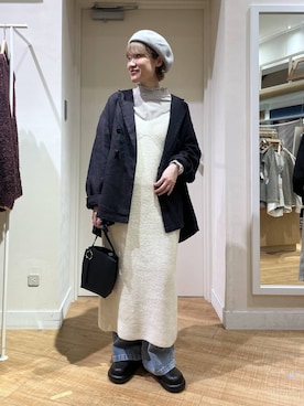 「studio CLIP（スタディオクリップ）のアイテム（バッグ）」を使った、miyuさん（レディース・157cm）の冬コーディネート