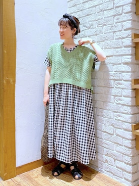 「アイテム（ヘアバンド）」を使った、miyuさん（レディース・157cm・20代）の春コーディネート
