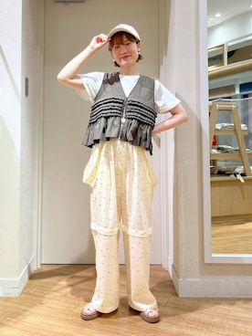 「アイテム（キャップ）」を使った、miyuさん（レディース・157cm・30代）の夏コーディネート