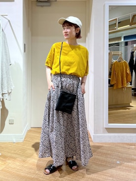 「アイテム（帽子）」を使った、miyuさん（レディース・157cm・30代）の夏コーディネート