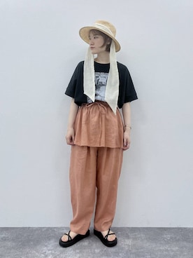 「studio CLIP（スタディオクリップ）のアイテム（パンツ）」を使った、miyuさん（レディース・157cm）の春コーディネート