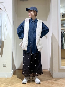 「アイテム（ベスト）」を使った、miyuさん（レディース・157cm・30代）の秋コーディネート