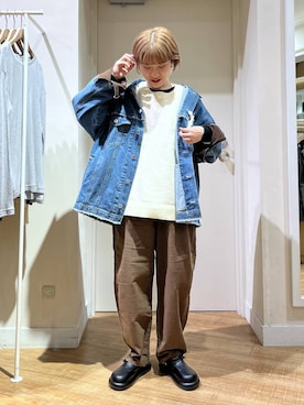 「アイテム（デニムジャケット）」を使った、miyuさん（レディース・157cm・30代）の秋コーディネート