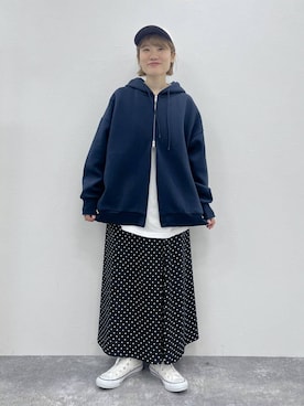 「アイテム（スカート）」を使った、miyuさん（レディース・157cm・30代）の秋コーディネート