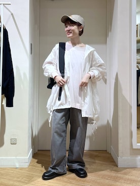 「アイテム（バックパック/リュック）」を使った、miyuさん（レディース・157cm・30代）の秋コーディネート
