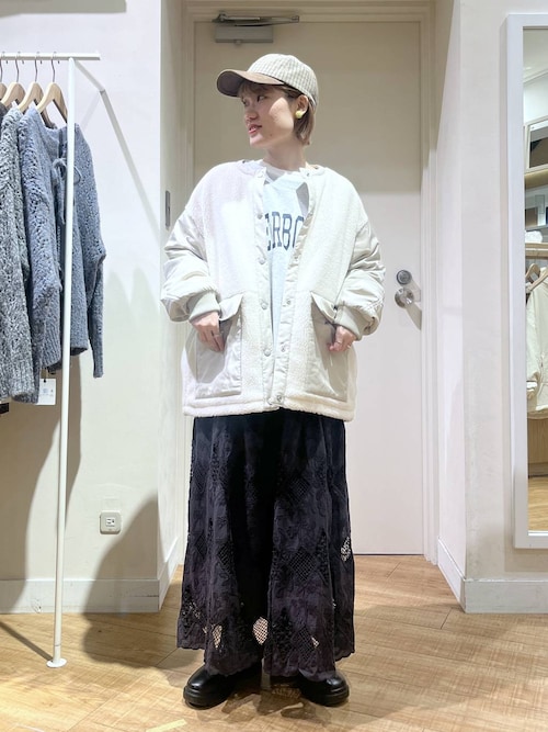 natural by clip》カットワークレーススカート[プチサイズあり