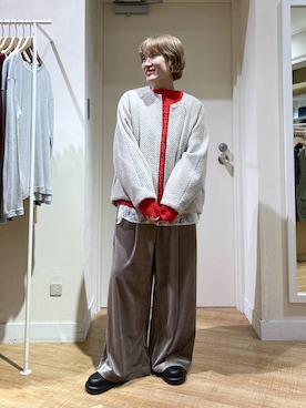 「アイテム（ノーカラーコート）」を使った、miyuさん（レディース・157cm・30代）の秋コーディネート