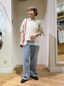 「studio CLIP（スタディオクリップ）のアイテム」を使った、miyuさん（レディース・157cm）の夏コーディネート