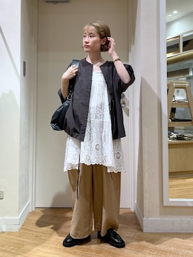 「アイテム（ワンピース/ドレス）」を使った、miyuさん（レディース・157cm・30代）の夏コーディネート