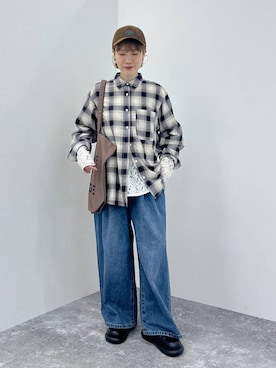 「チェック」｜miyuさん（レディース・157cm・30代）の秋コーディネート