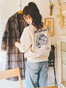 「アイテム（チェスターコート、オレンジ系）」を使った、kanakoさん（レディース・158cm）の冬コーディネート