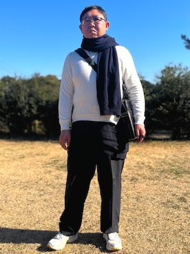 「COMME des GARCONS（コムデギャルソン）のアイテム」を使った、まさみんさん（メンズ・165cm）の冬コーディネート