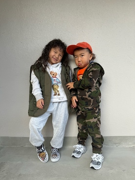 「VANS（バンズ）のアイテム（シューズ、その他）」を使った、MASAさん（キッズ・120cm）の春コーディネート