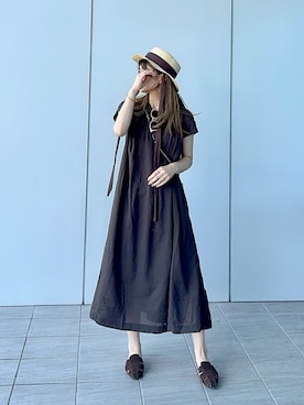 「アイテム（ワンピース/ドレス）」を使った、ゆんさん（レディース・165cm）の夏コーディネート