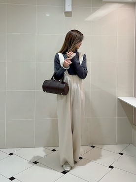 「アイテム（オールインワン・サロペット）」を使った、ゆんさん（レディース・165cm）の秋コーディネート