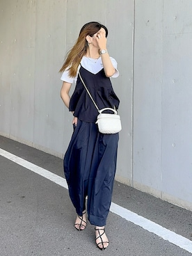「アイテム（オールインワン・サロペット）」を使った、ゆんさん（レディース・165cm）の夏コーディネート
