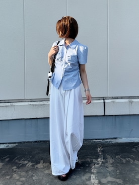 「SNIDEL（スナイデル）のアイテム（パンツ）」を使った、yunさん（レディース・165cm）の夏コーディネート