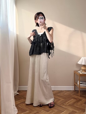 「GeeRA（ジーラ）のアイテム」を使った、yunさん（レディース・165cm）の夏コーディネート