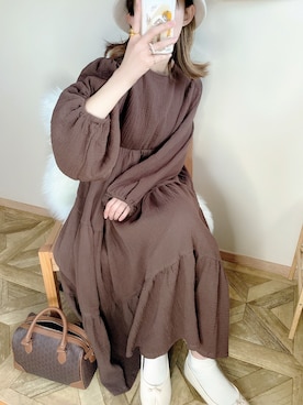 「韓国コーデ」｜「アイテム（バレエシューズ）」を使った、ゆんさん（レディース・165cm）の冬コーディネート