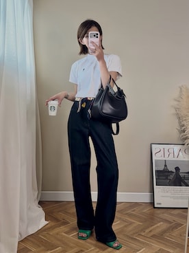 「Aunely（オーネリー）のアイテム」を使った、yunさん（レディース・165cm）の夏コーディネート