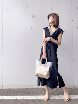 「Happy John（ハッピージョン）のアイテム（ワンピース/ドレス）」を使った、ゆんさん（レディース・165cm）の夏コーディネート