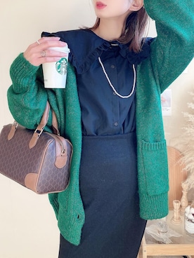 「韓国好きな人と繋がりたい」｜「アイテム（アクセサリー）」を使った、ゆんさん（レディース・165cm）の秋コーディネート