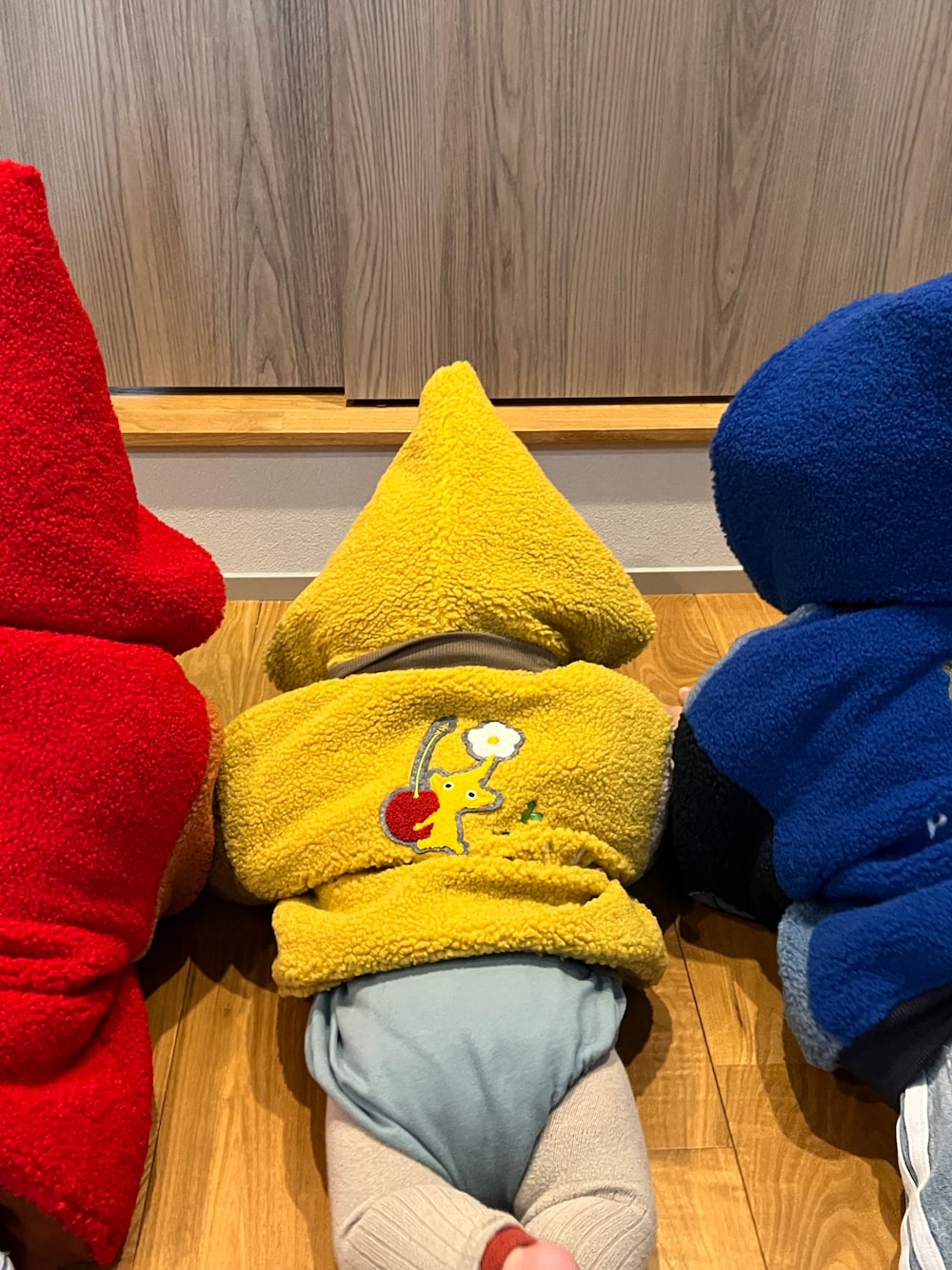「BREEZEの【ピクミン】リバーシブルボアブルゾン（ブルゾン、イエロー系）」を使った、t.i.sさん（キッズ・122cm）の夏コーディネートの1枚目の写真