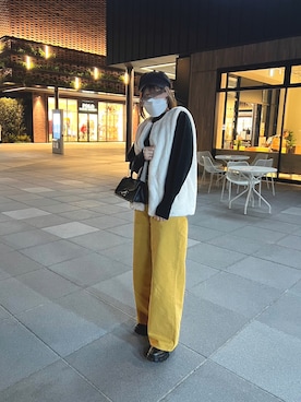「アイテム（キャスケット）」を使った、さゆ♨︎さん（レディース・162cm）の冬コーディネート