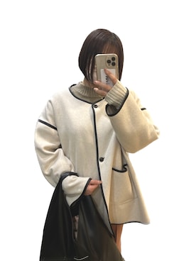 「tiptop（ティップトップ）のアイテム（その他アウター）」を使った、さゆ♨︎さん（レディース・162cm）の冬コーディネート