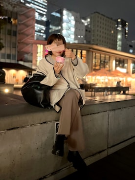 「tiptop（ティップトップ）のアイテム（その他アウター）」を使った、さゆ♨︎さん（レディース・162cm）の春コーディネート