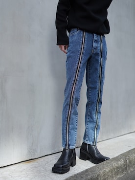 「JOHN LAWRENCE SULLIVAN（ジョンローレンスサリバン）のアイテム（ブーツ）」を使った、Motokiさん（メンズ・178cm）の冬コーディネート