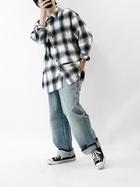 「EDWIN」｜「アイテム（スニーカー）」を使った、tendon...🚶‍♂️さん（メンズ・168cm）の秋コーディネート