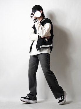 「Confirm（コンファーム）のアイテム（スタジャン）」を使った、tendon...🚶‍♂️さん（メンズ・168cm）の冬コーディネート