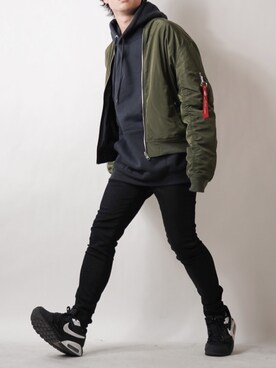 「URBAN RESEARCH Sonny Label（アーバンリサーチサニーレーベル）のアイテム（MA-1）」を使った、tendon...🚶‍♂️さん（メンズ・168cm）の春コーディネート
