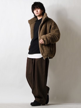 「MinoriTY（マイノリティ）のアイテム（ブルゾン）」を使った、tendon...🚶‍♂️さん（メンズ・168cm）の冬コーディネート