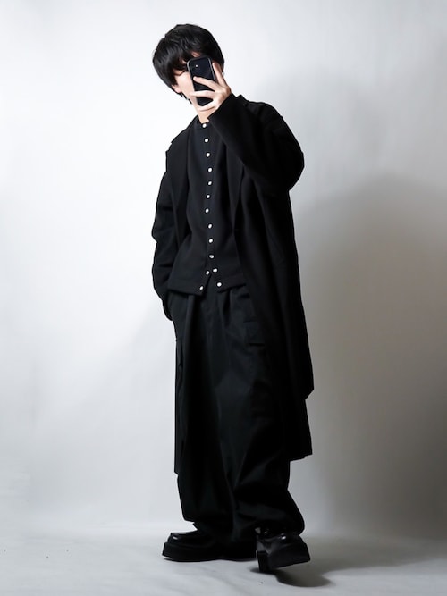 agnes b.カーディガン　ボレロ コットン メルトン カーディガンプレッション [Made in France