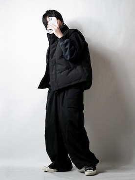 「CREARE -LINO-（クレアーレリノ）のアイテム（ダウンベスト）」を使った、tendon...🚶‍♂️さん（メンズ・168cm）の冬コーディネート