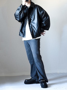 「MinoriTY（マイノリティ）のアイテム（ブルゾン）」を使った、tendon...🚶‍♂️さん（メンズ・168cm）の秋コーディネート