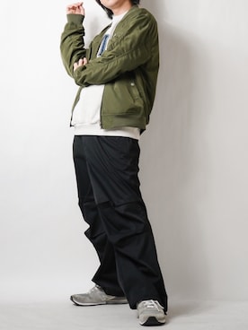 「URBAN RESEARCH Sonny Label（アーバンリサーチサニーレーベル）のアイテム（MA-1）」を使った、tendon...🚶‍♂️さん（メンズ・168cm）の春コーディネート